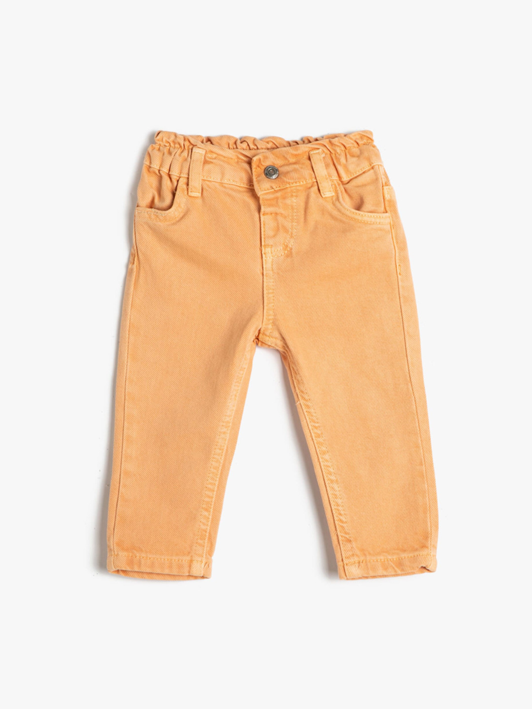 

Koton Girls Mid-Rise Clean Look Pure Cotton Jeans, Orange