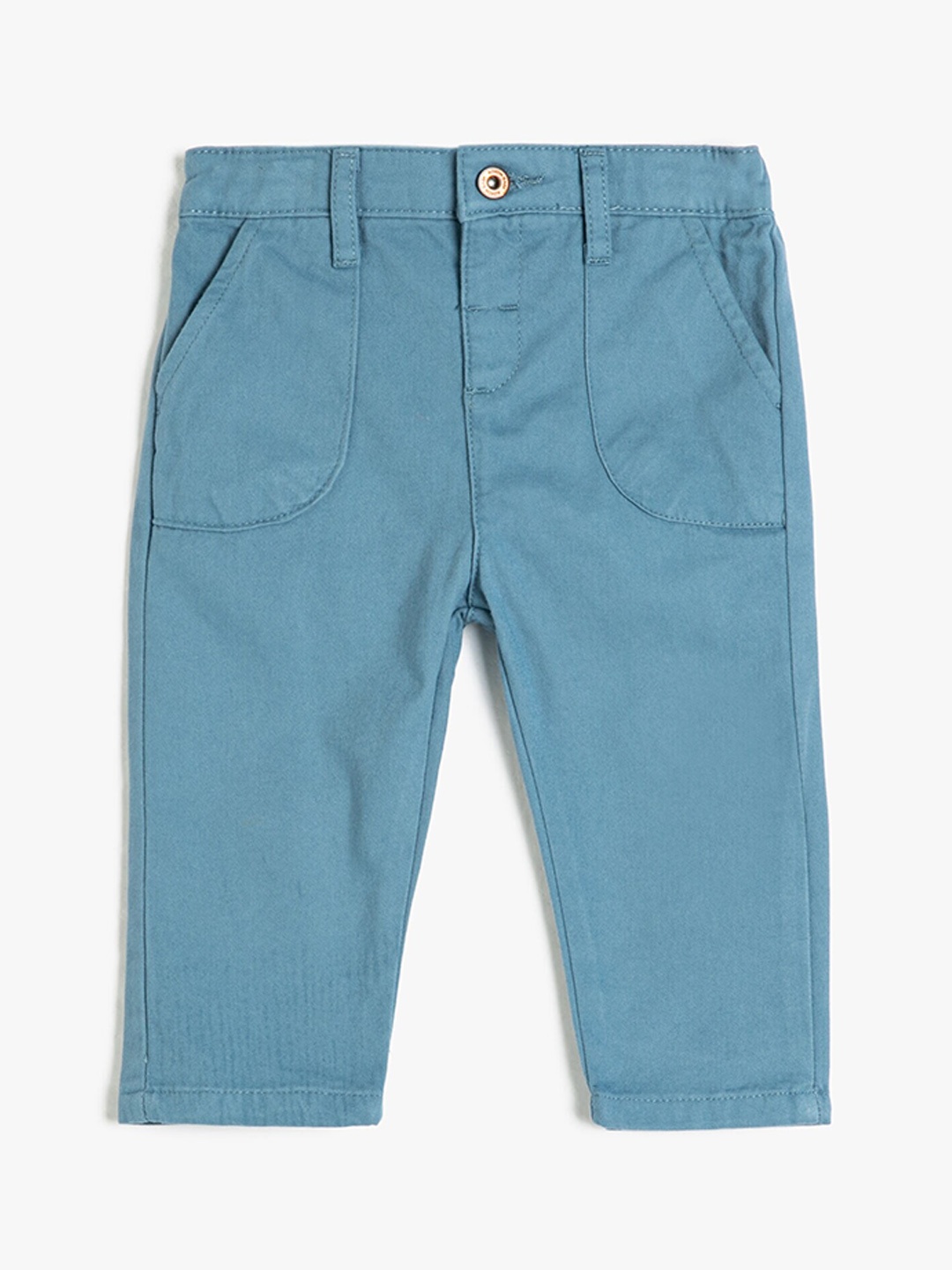 

Koton Boys Mid Rise Pure Cotton Chinos, Blue