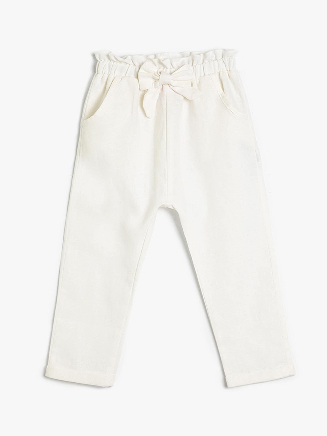 

Koton Girls Mid Rise Trousers, White