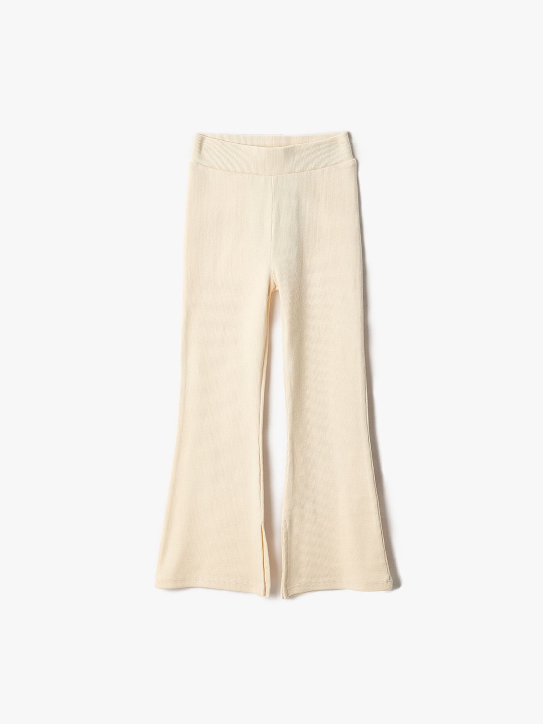 

Koton Girls Mid Rise Parallel Trousers, Beige