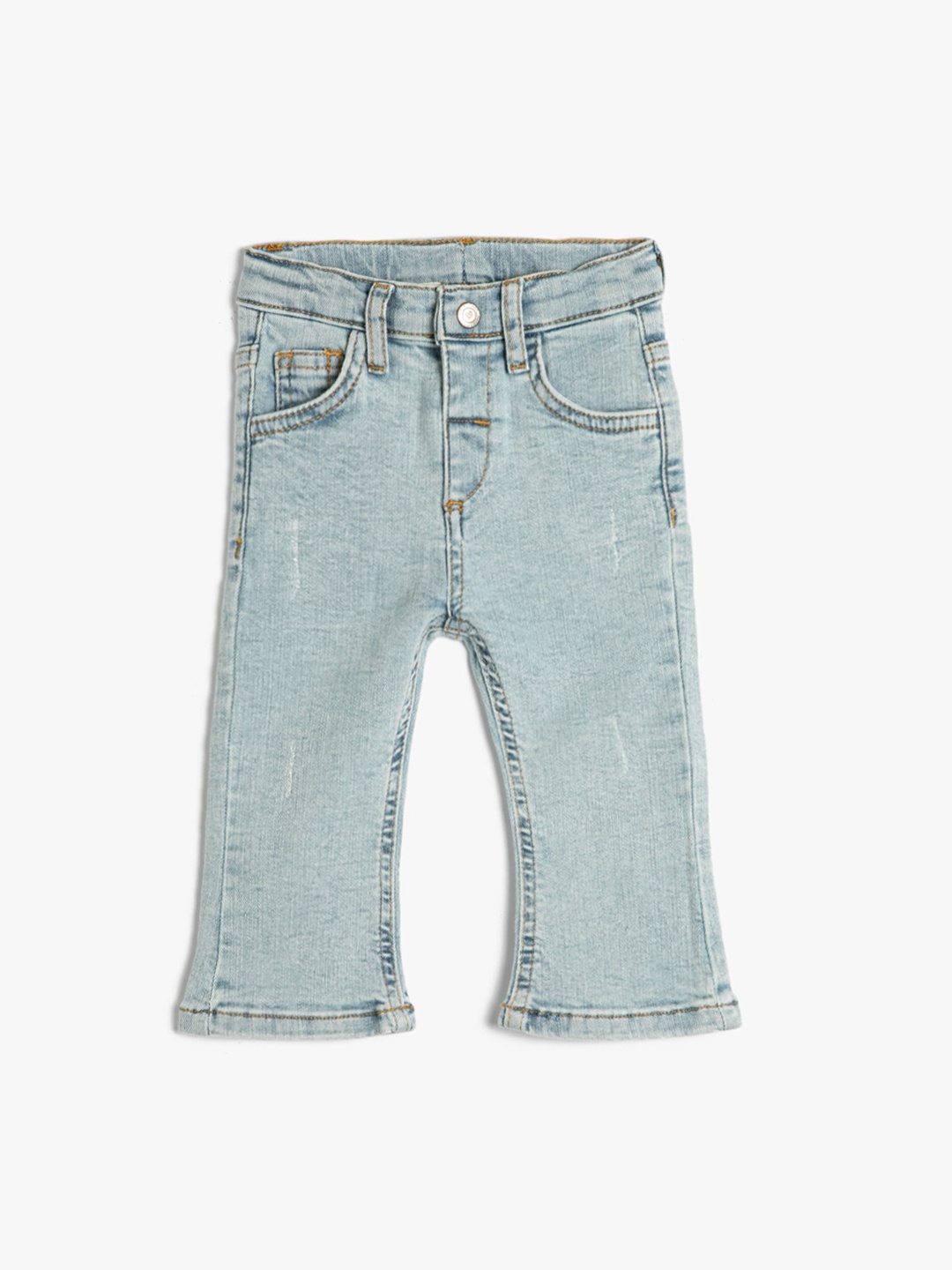 

Koton Girls Low Distress Mid-Rise Jeans, Blue