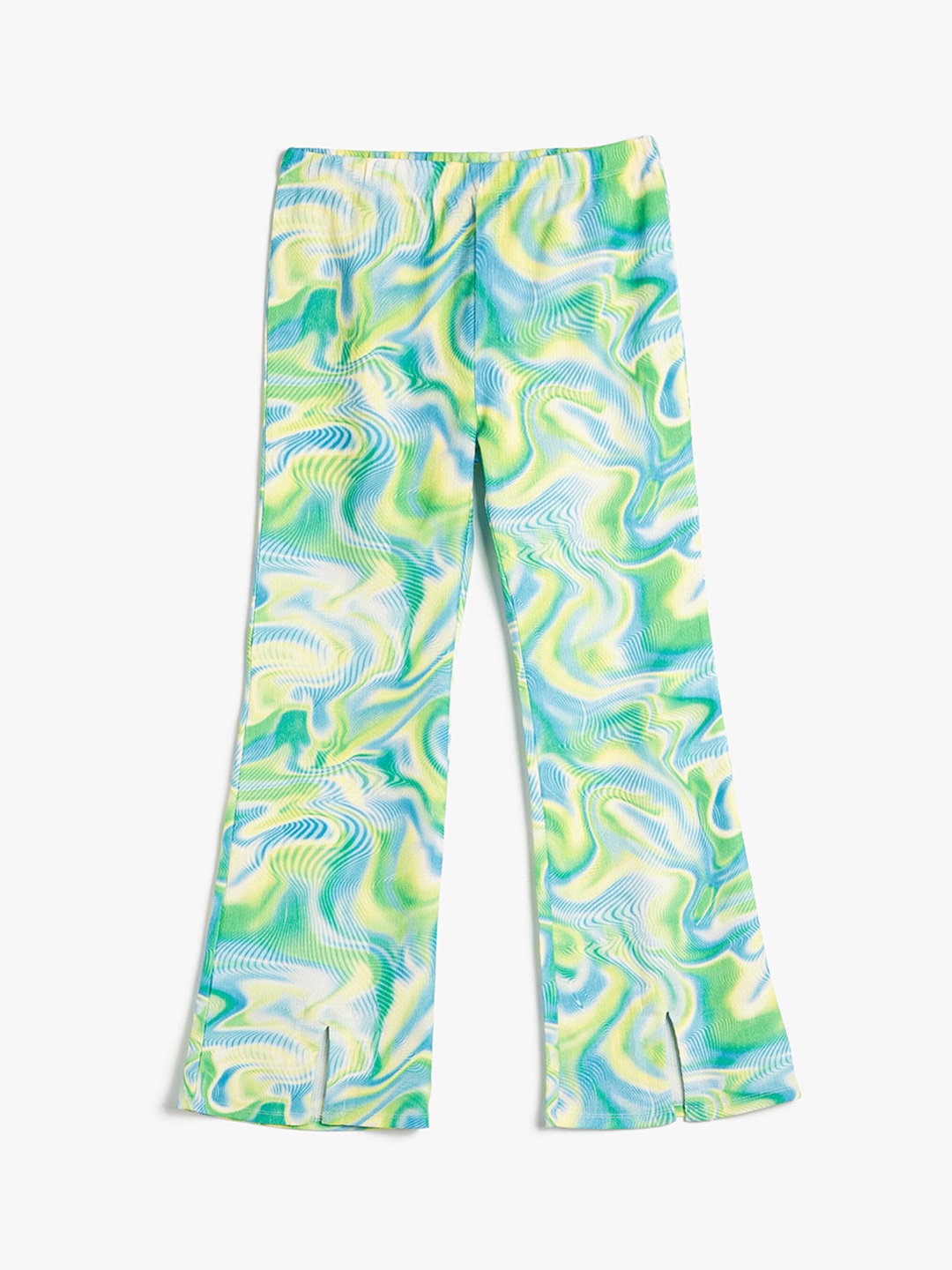 

Koton Girls Abstract Printed Parallel Trousers, Green