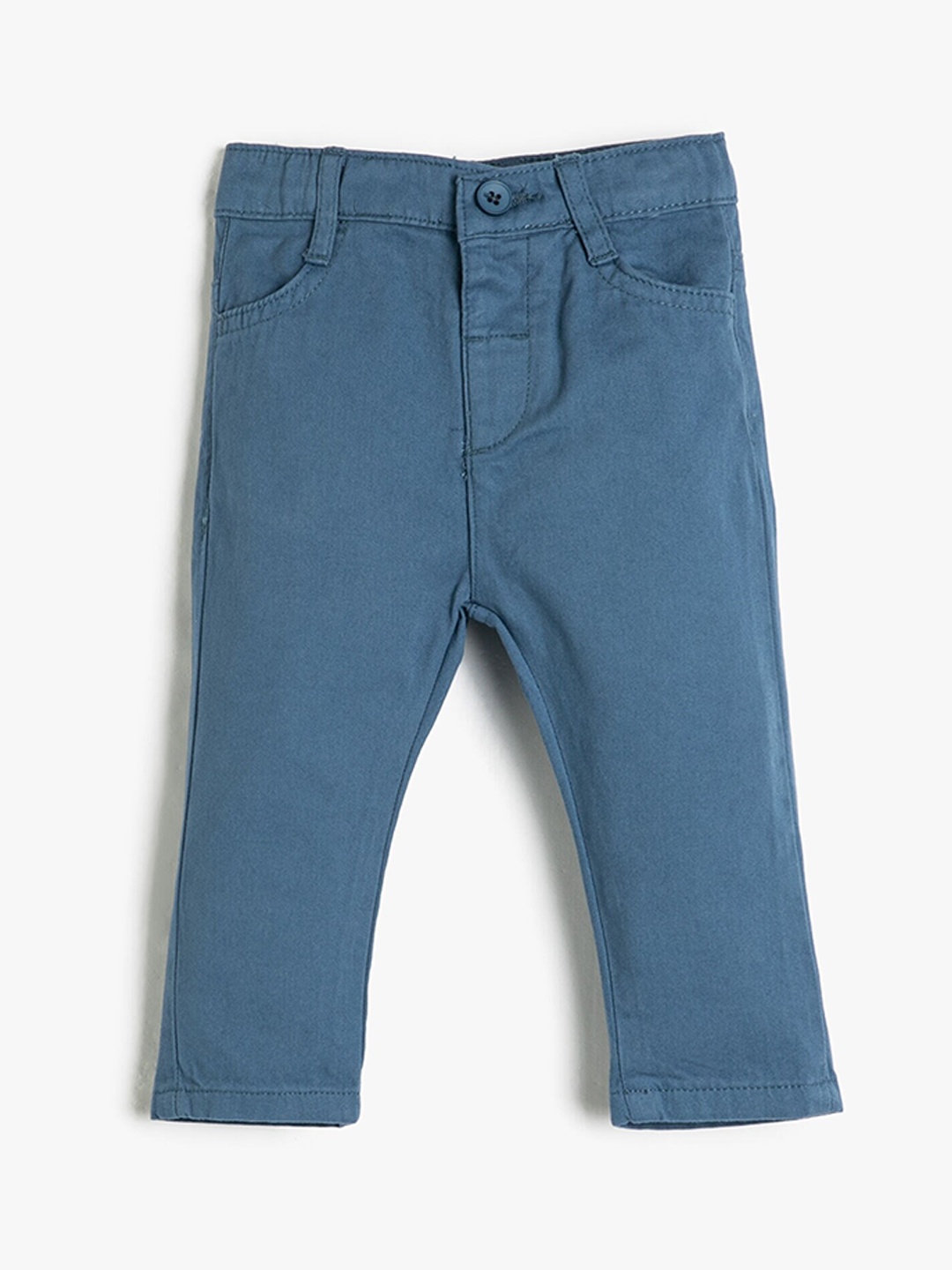 

Koton Boys Mid-Rise Pure Cotton Trousers, Blue