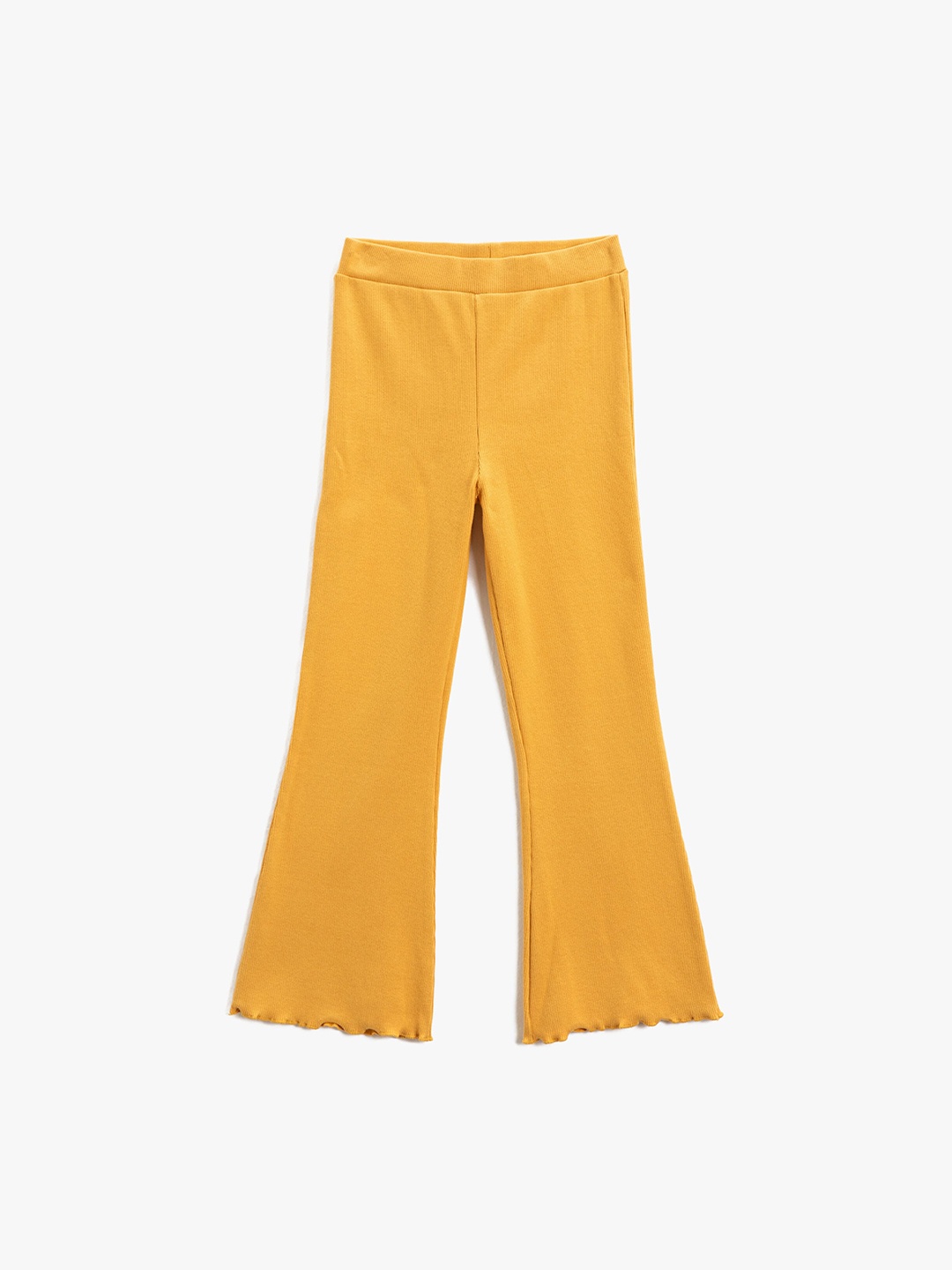 

Koton Girls Mid-Rise Bootcut Trousers, Yellow