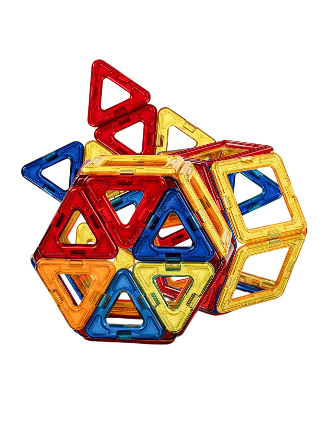 

BAYBEE Kids 22 Magnetic Tiles Building Blocks Toy, Red