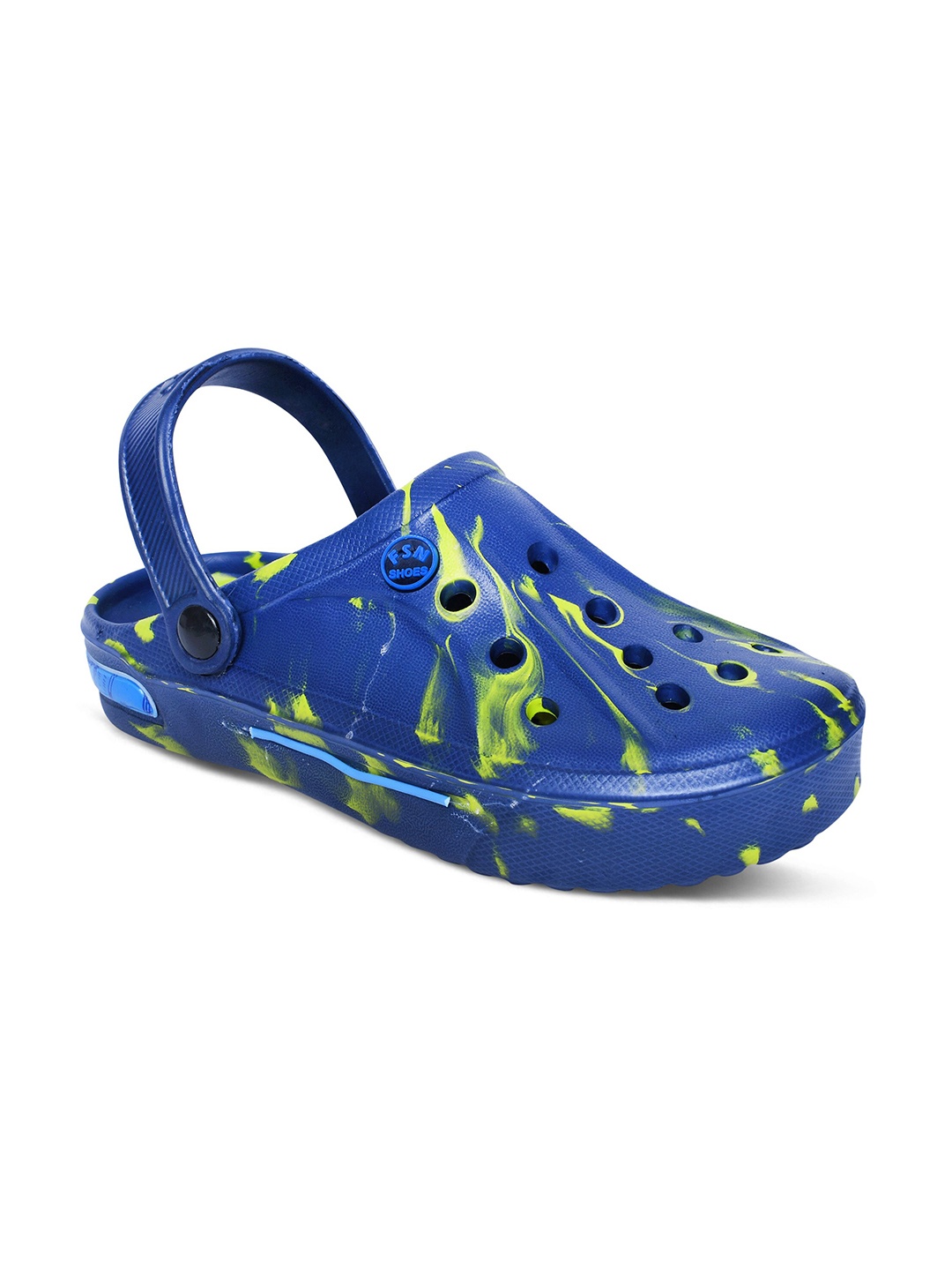 

Airspot Unisex Printed Clogs, Blue