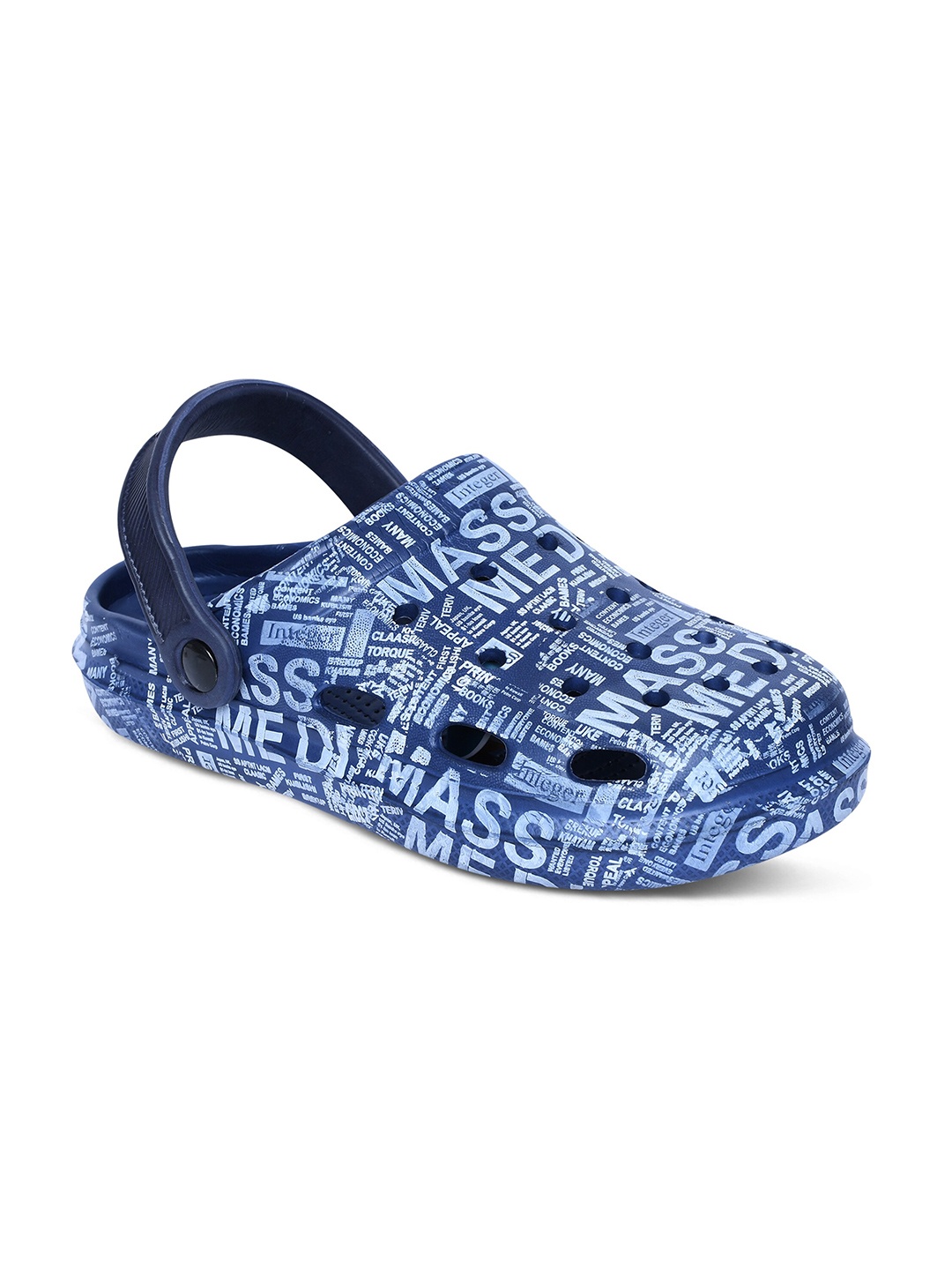 

Airspot Unisex Printed Clogs, Navy blue