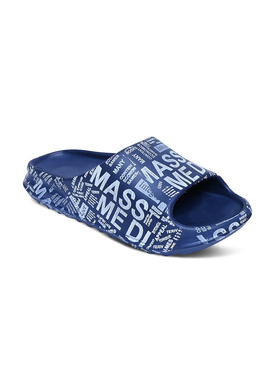 

Airspot Unisex Printed Rubber Sliders, Navy blue