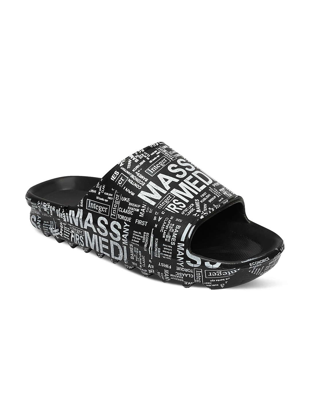 

Airspot Unisex Printed Rubber Sliders, Black