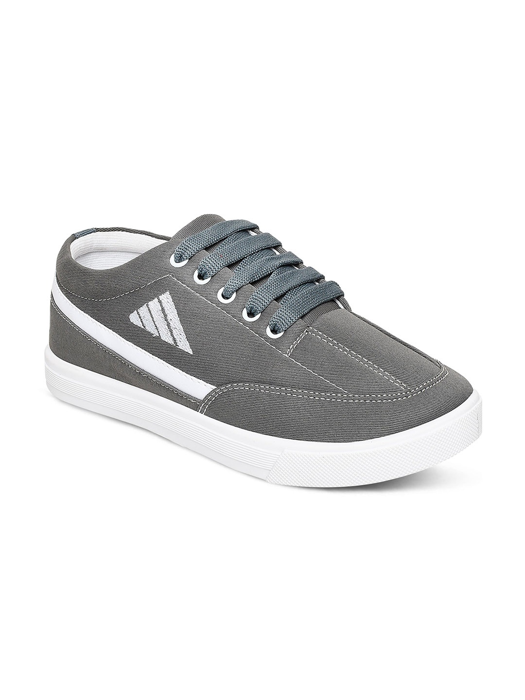 

Airspot Men Textured Lightweight Canvas Sneakers, Grey