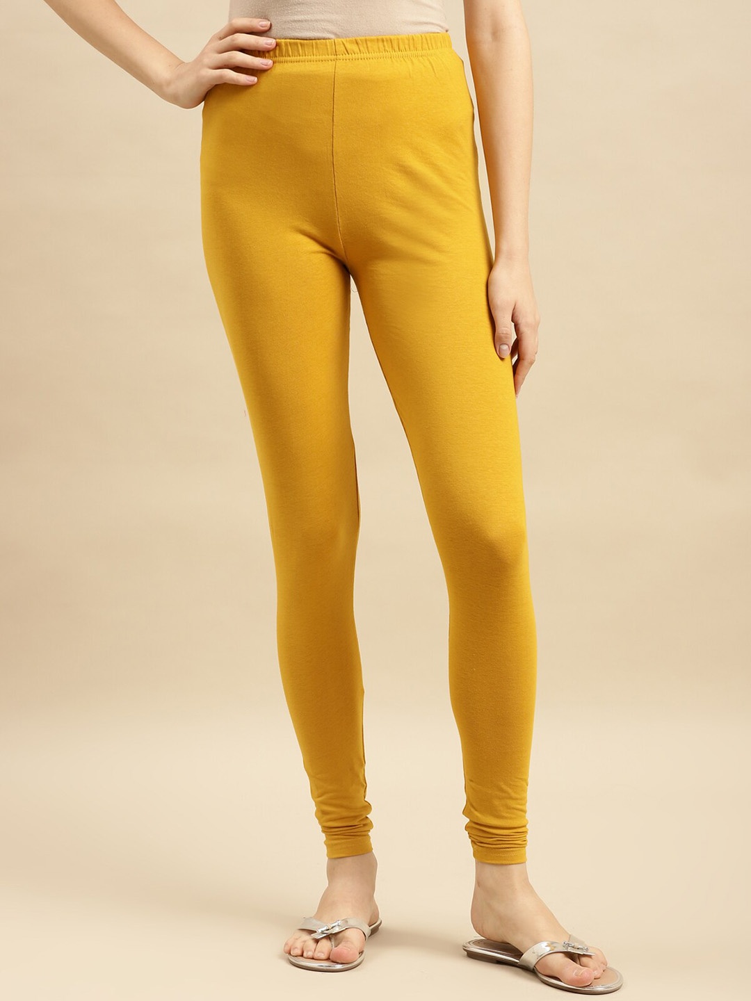 

Rangita Churidar Length Cotton Legging, Mustard