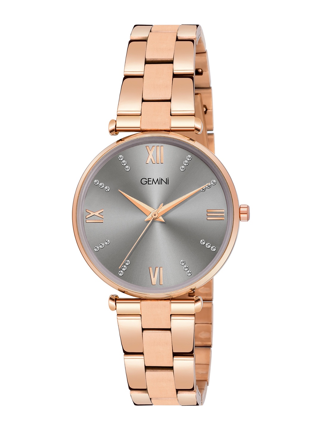 

GEMINI Women Embellished Dial & Bracelet Style Straps Analogue Watch BNS 11245WM01, Grey
