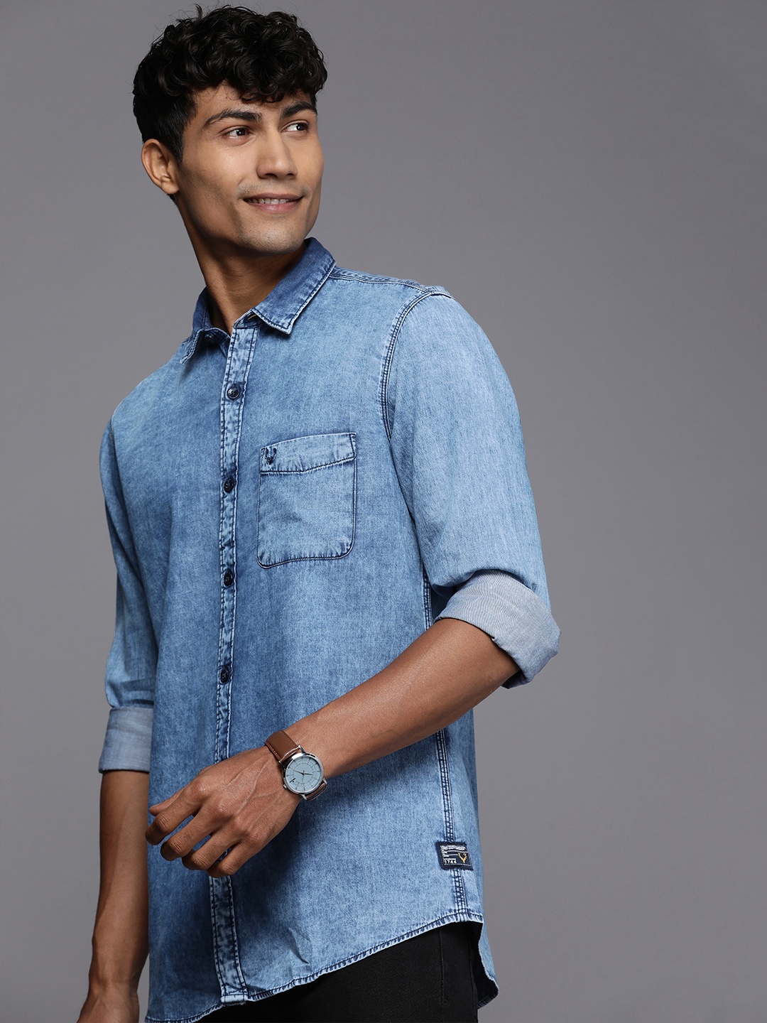 

Allen Solly Sport Pure Cotton Custom Casual Shirt, Blue