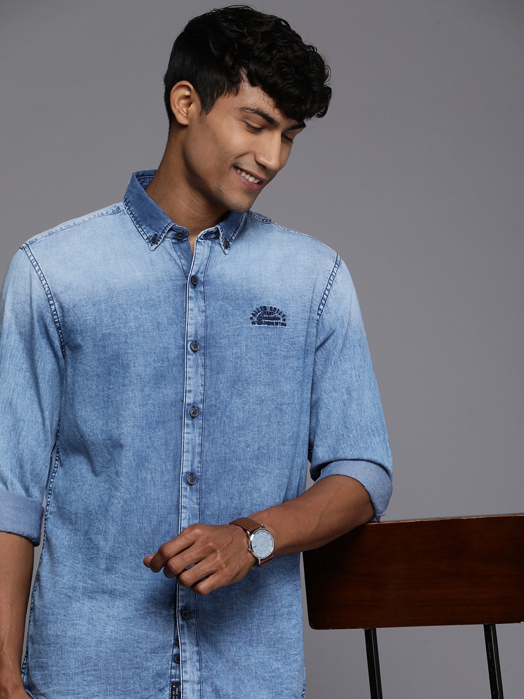 

Allen Solly Sport Pure Cotton Custom Casual Shirt, Blue