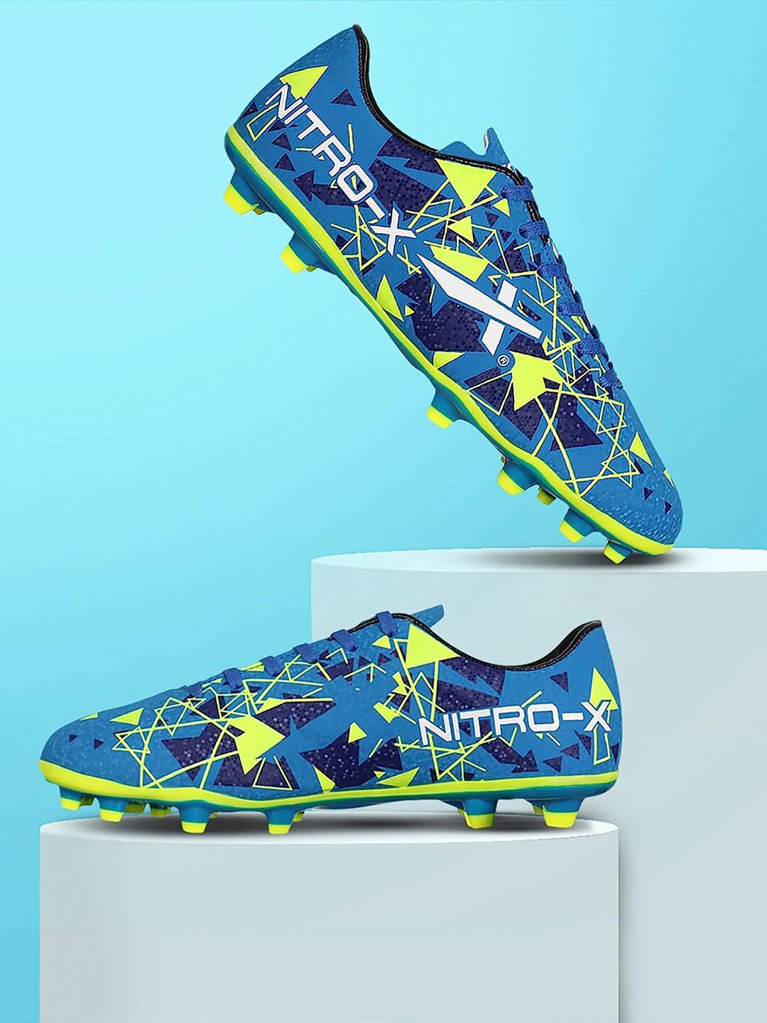 

VECTOR X Unisex Printed Football Shoes, Blue