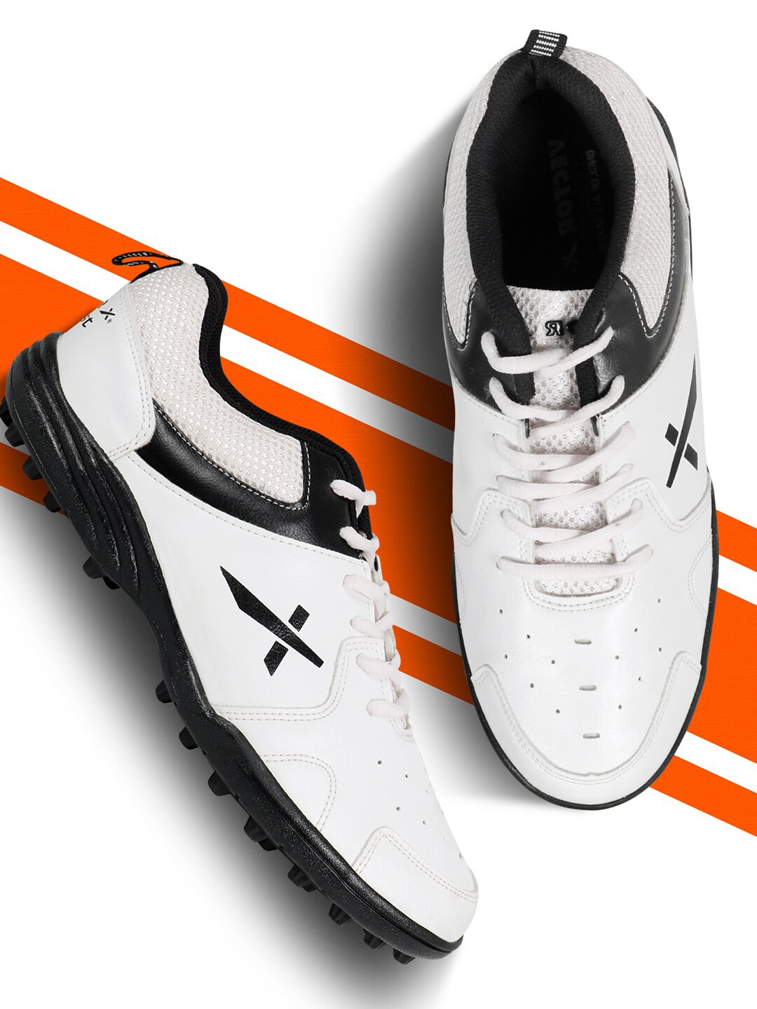

VECTOR X Unisex Lace-Up Cricket Shoes, White