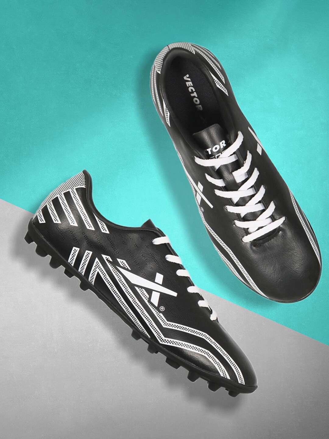 

VECTOR X Unisex X-FORCE Football Shoes, Black