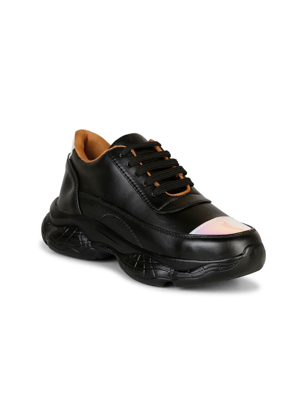 

Krafter Women Lace-Up Sneakers, Black