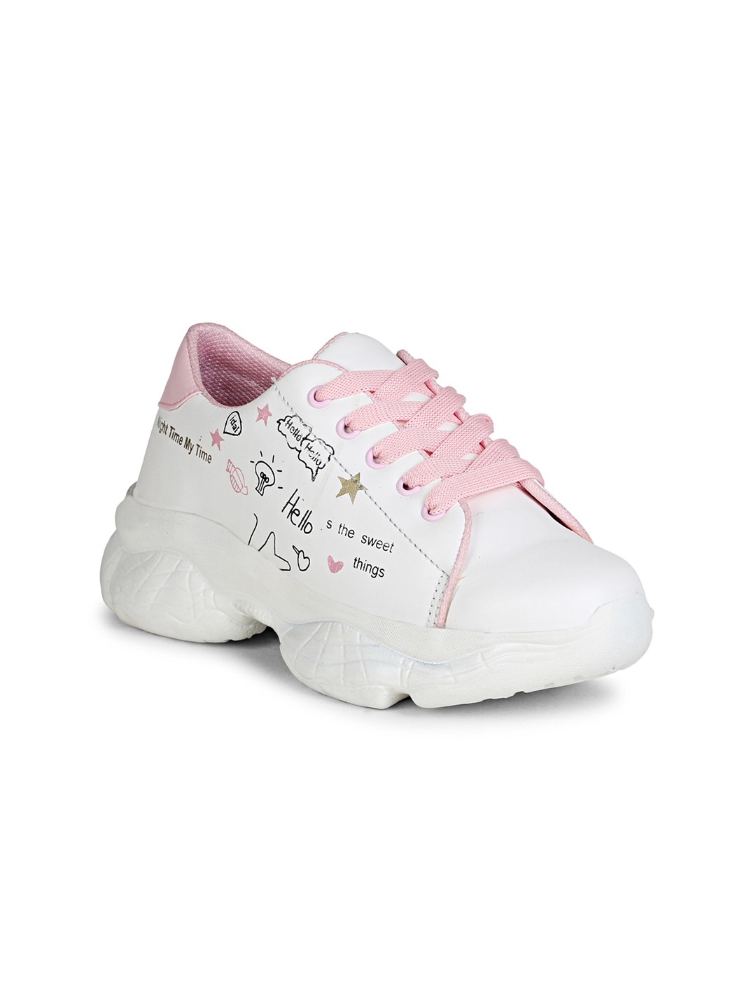 

Krafter Women Printed Sneakers, White