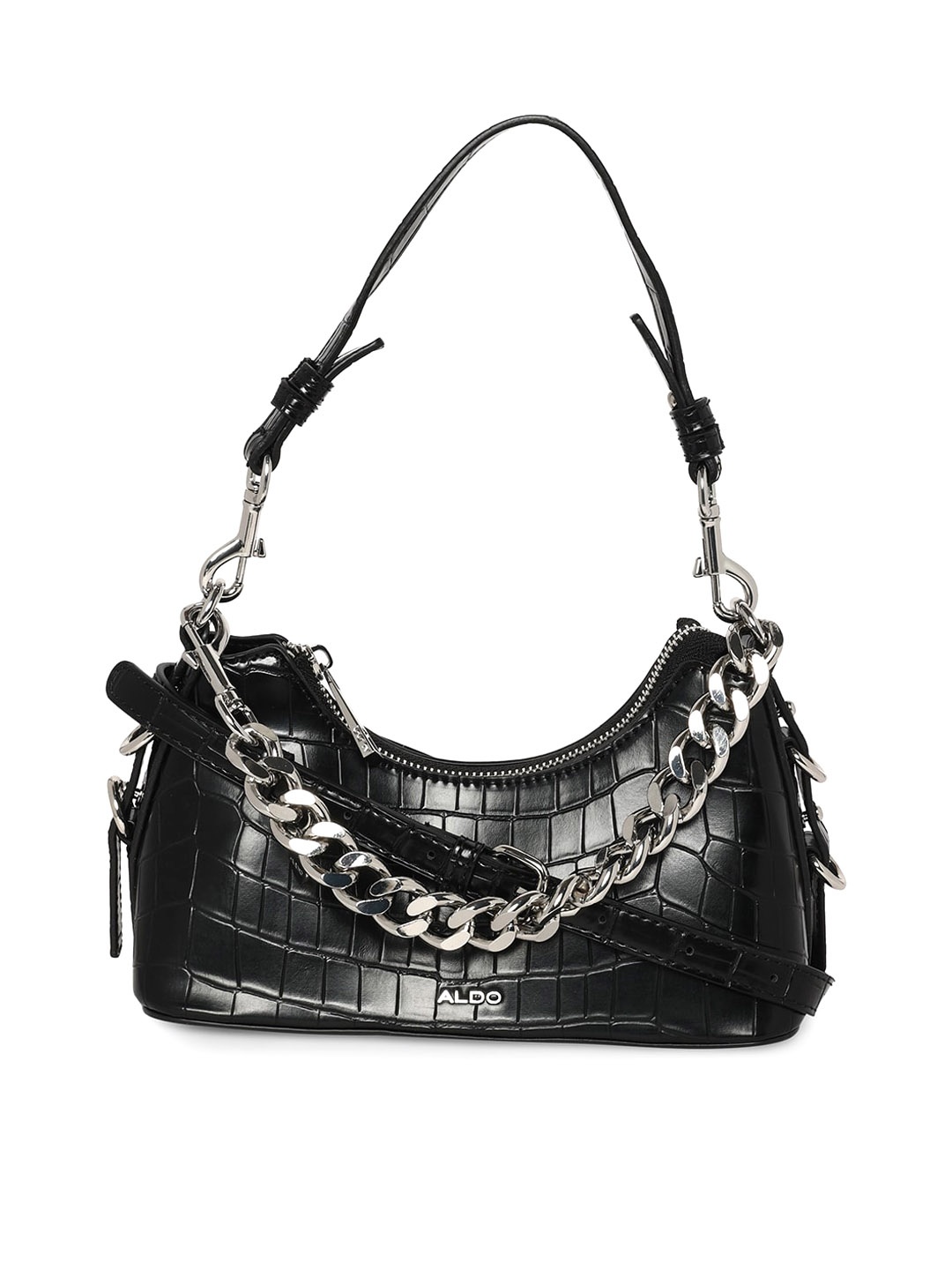 

ALDO Textured Swagger Hobo Bag, Black