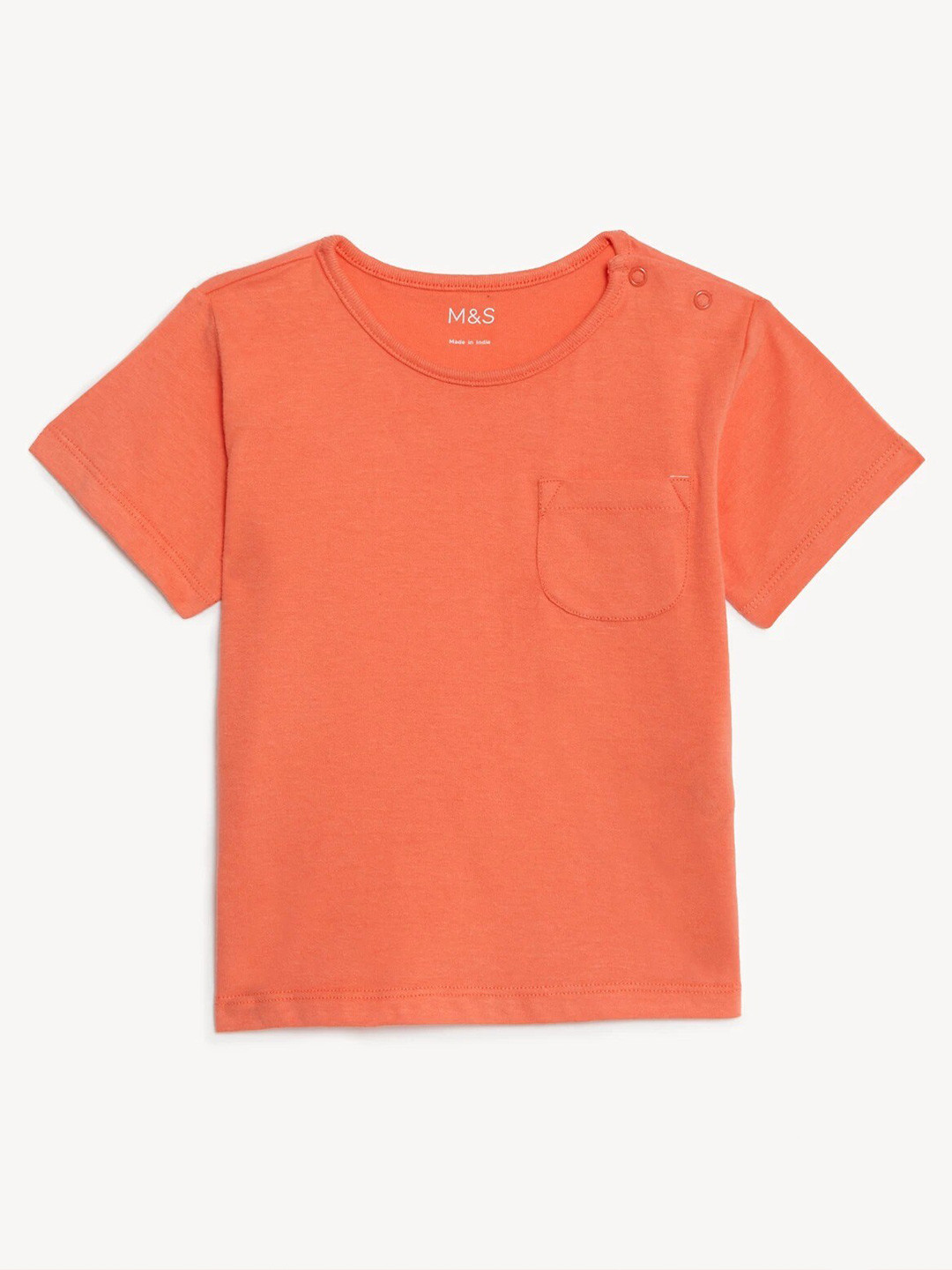 

Marks & Spencer Infant Boys Pockets Pure Cotton T-shirt, Peach