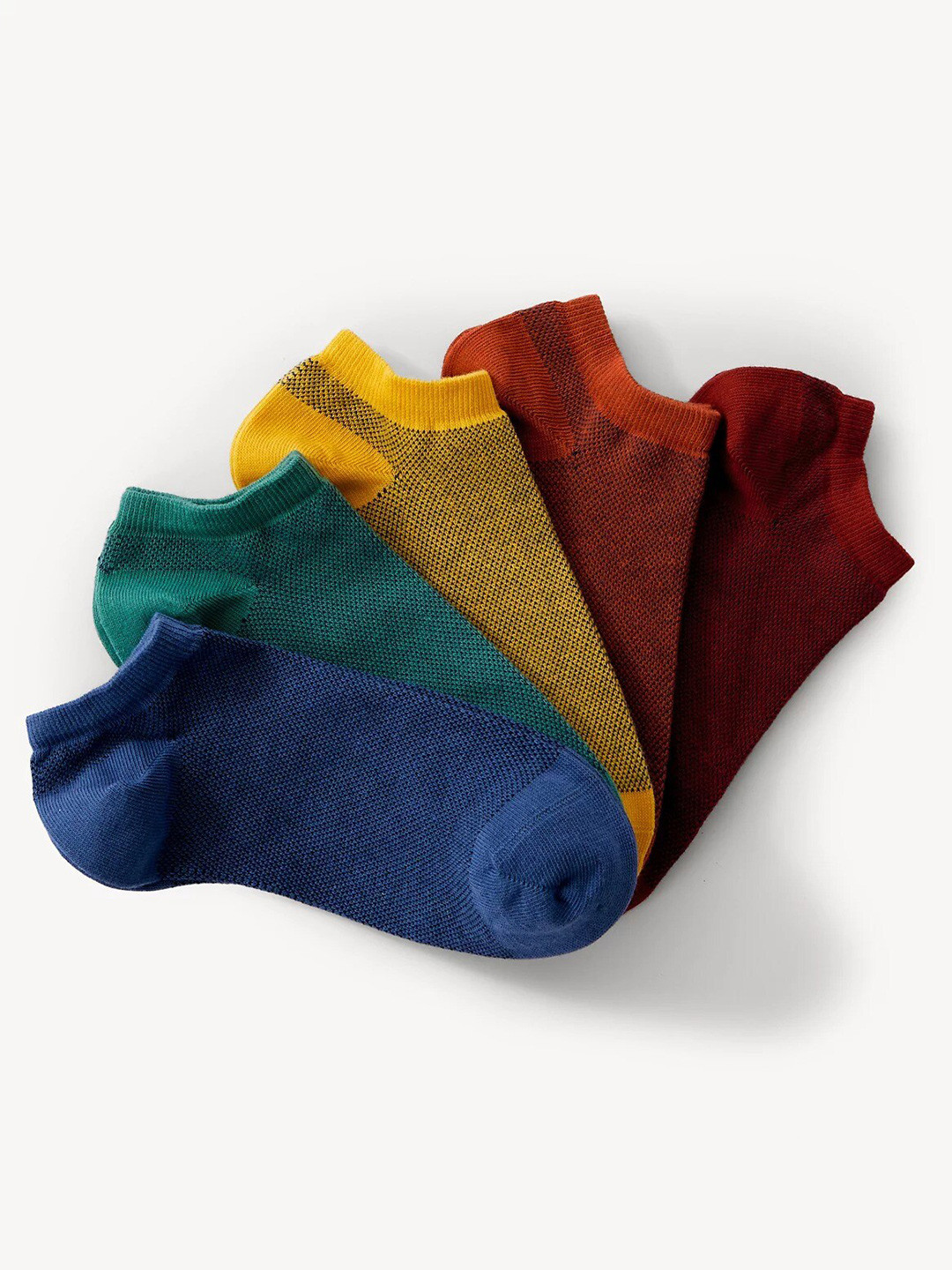 

Marks & Spencer Men Pack Of 5 Ankle Length Socks, Blue