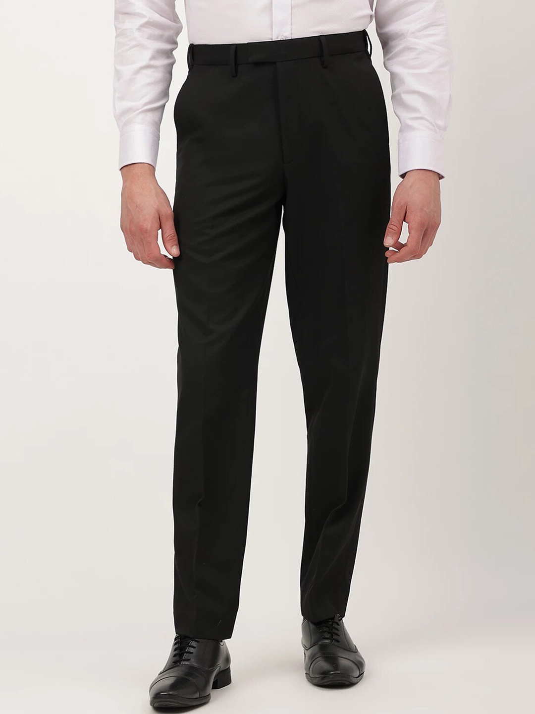 

Marks & Spencer Men Mid-Rise Trousers, Black