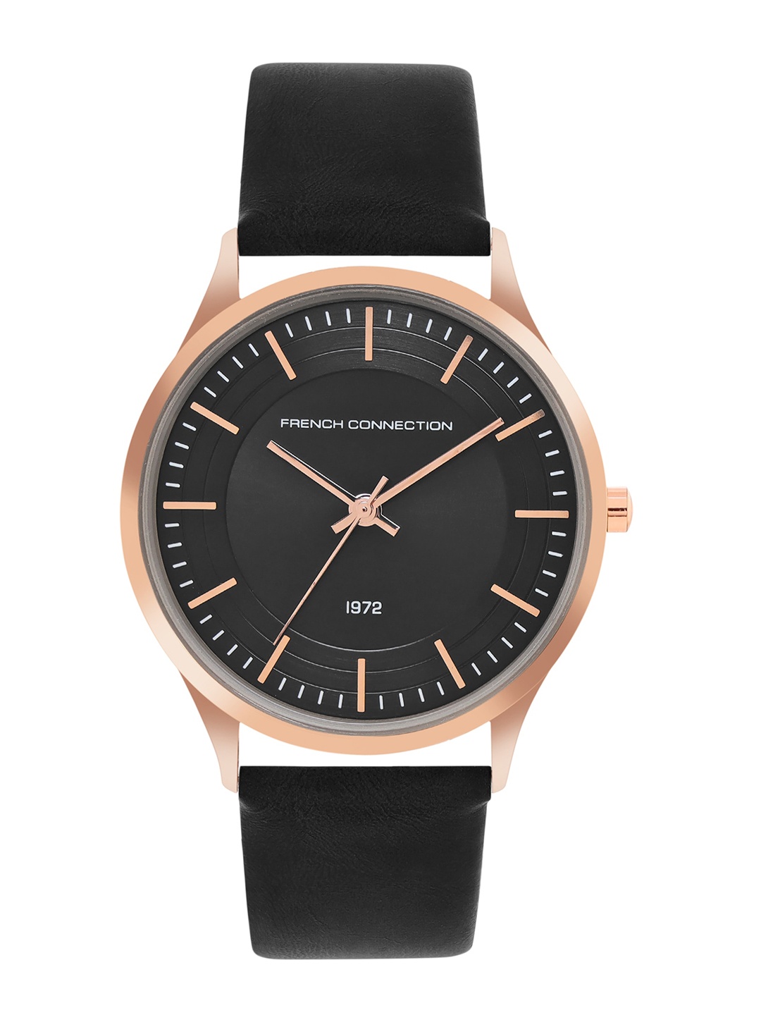 

French Connection Men Dial & Leather Straps Analogue Watch FCN00047B, Black