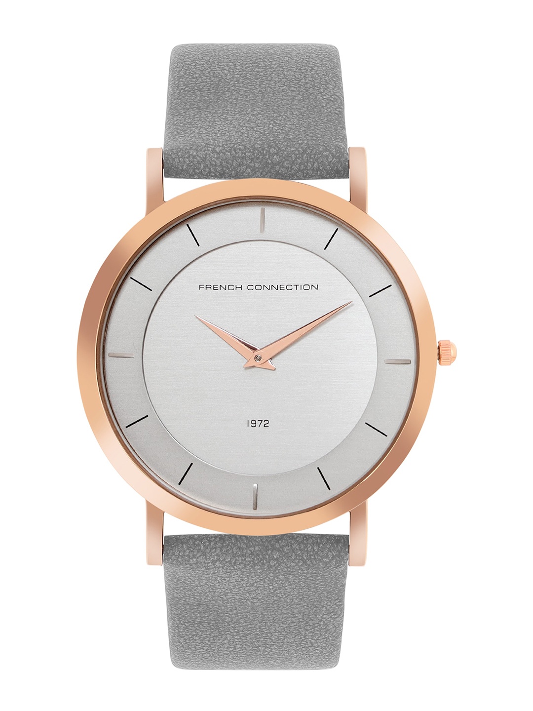 

French Connection Men Dial & Leather Straps Analogue Watch FCN00062H, Silver