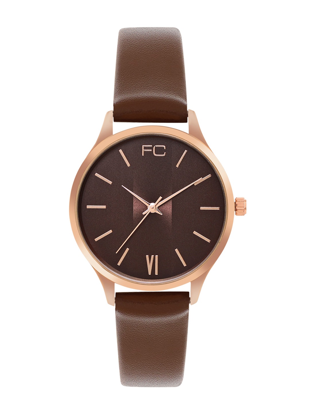 

French Connection Women Dial & Leather Straps Analogue Watch FCN00081G, Brown