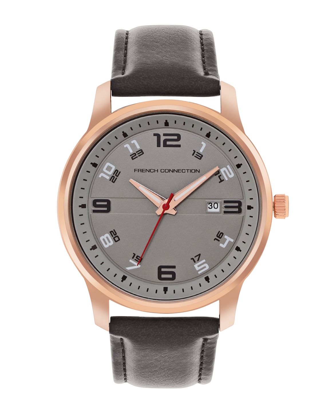 

French Connection Men Dial & Leather Straps Analogue Watch FCN00046B, Grey