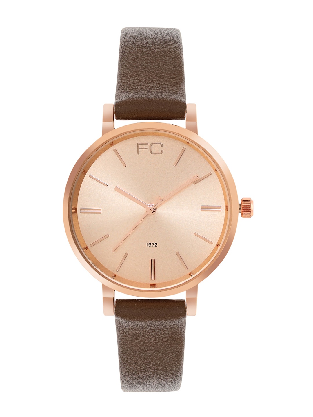 

French Connection Women Dial & Leather Straps Analogue Watch FCN00071D, Rose gold