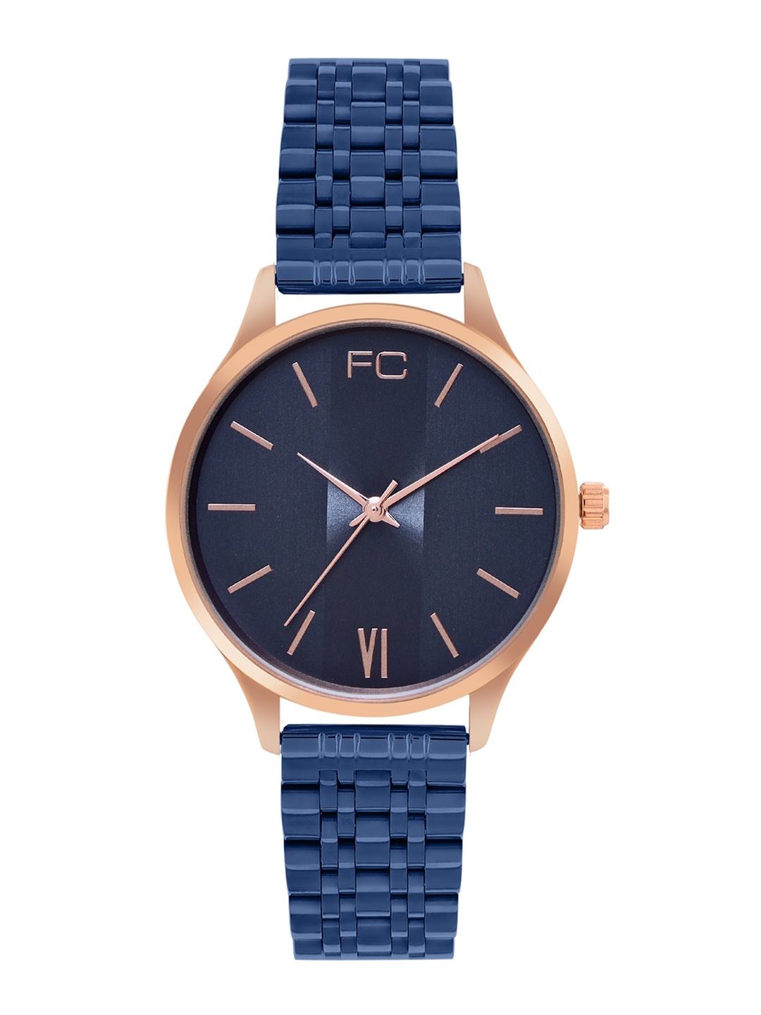 

French Connection Dial & Stainless Steel Bracelet Style Straps Analogue Watch FCN00081B, Blue