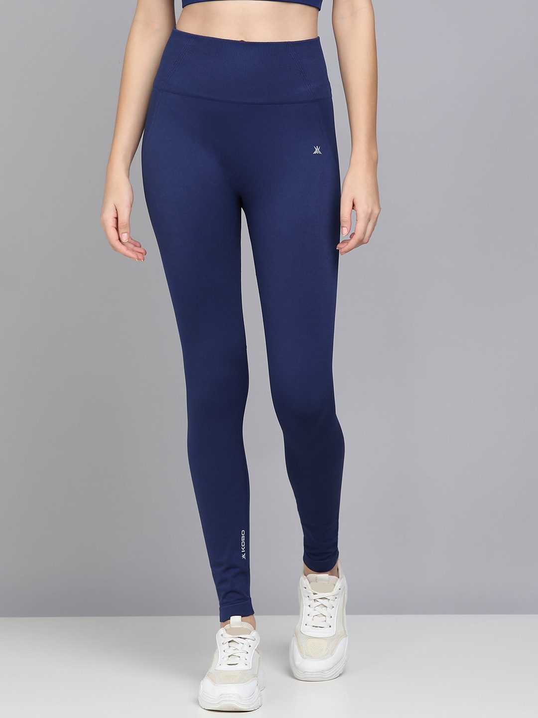 

KOBO Seamless High Rise Rapid-Dry Gym Tights, Blue