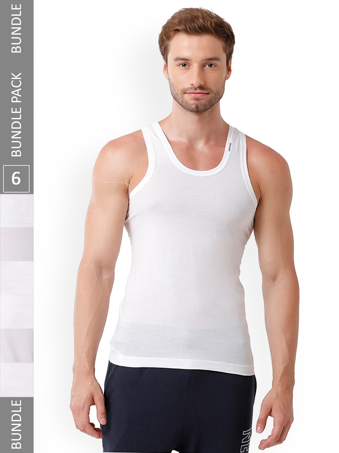

Rupa Frontline Pack Of 6 Cotton Undershirt Innerwear Vests, White