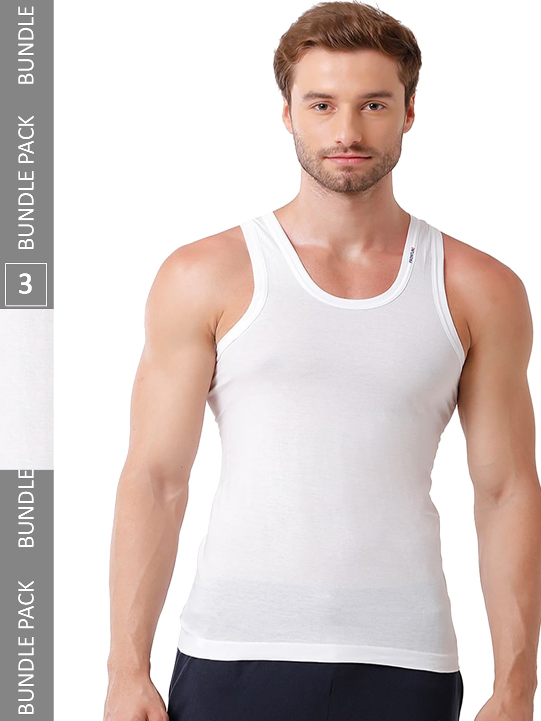 

Rupa Frontline Pack Of 3 Sleeveless Undershirt Innerwear Vests, White