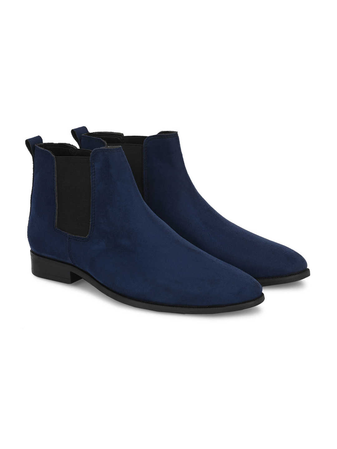 

ATTITUDIST Men Mid-Top Chelsea Boots, Navy blue