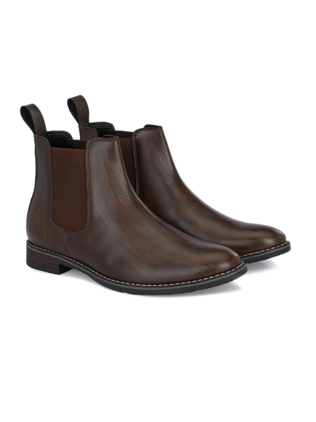 

ATTITUDIST Men Mid Top Anti-Skidding Chelsea Boots, Brown