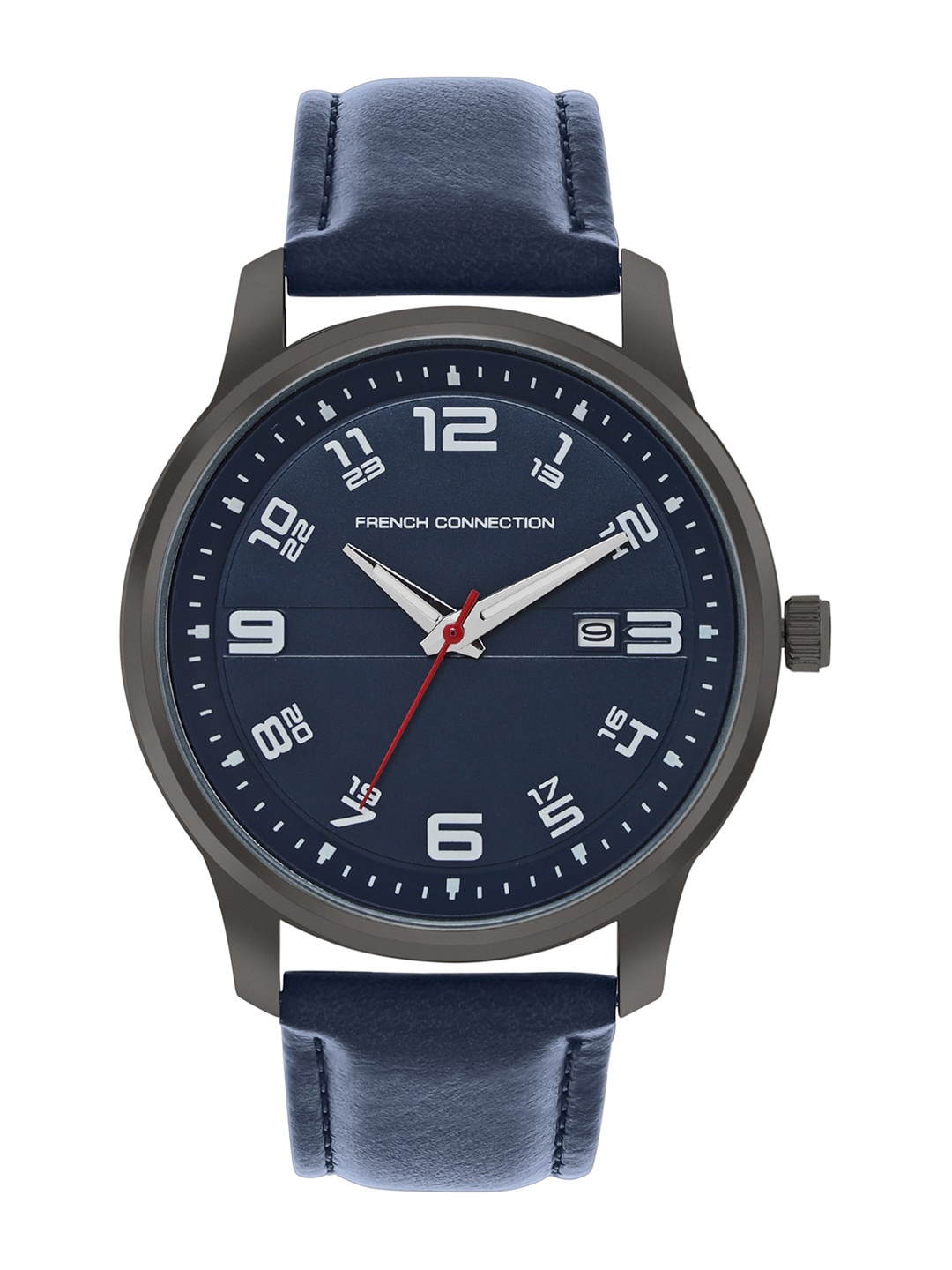 

French Connection Avenir Men Leather Straps Analogue Watch FCN00046H, Blue