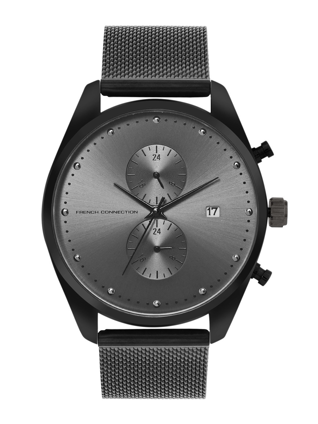 

French Connection Timeless 2H Series Men Bracelet Style Straps Analogue Watch FCN00052E, Grey