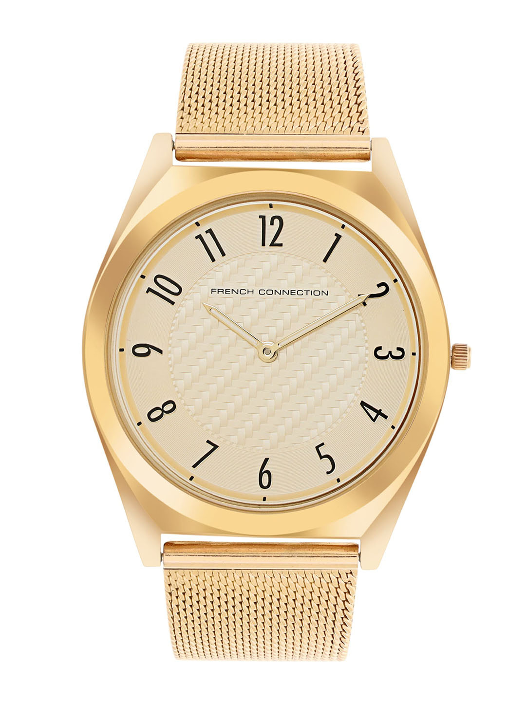 

French Connection Men Round Analogue Watch FCN00093B, Champagne