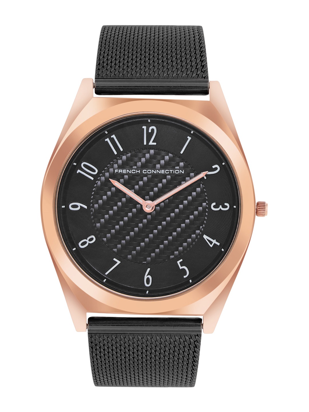 

French Connection Men Dial & Bracelet Style Straps Analogue Watch FCN00093A, Black