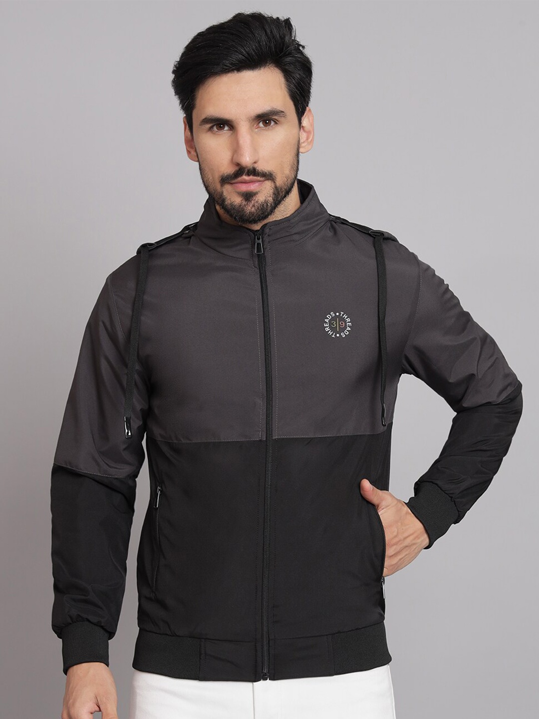 

39 THREADS Hooded Bomber Jackets, Black