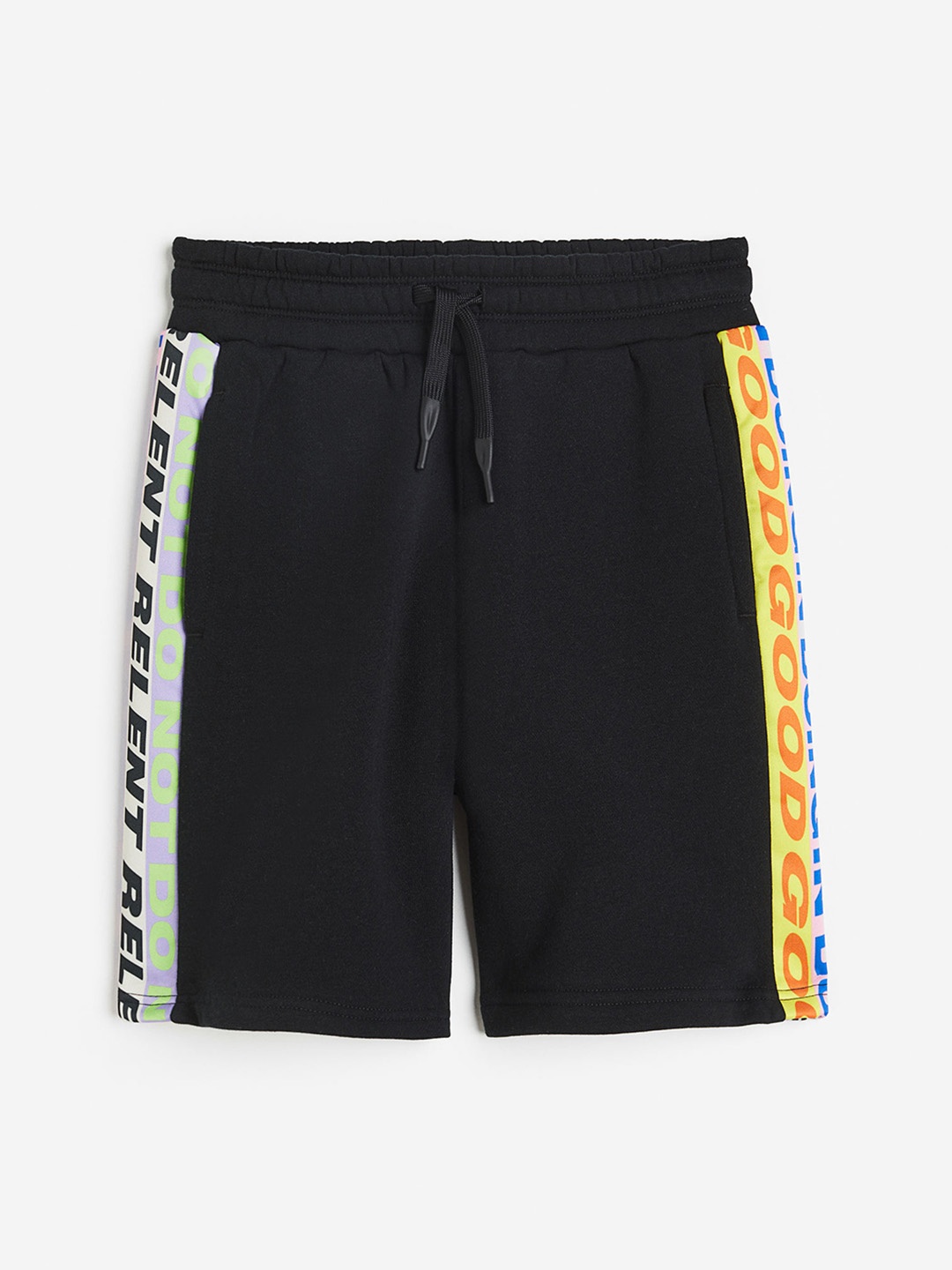 

H&M Boys Printed Pull-On Shorts, Black