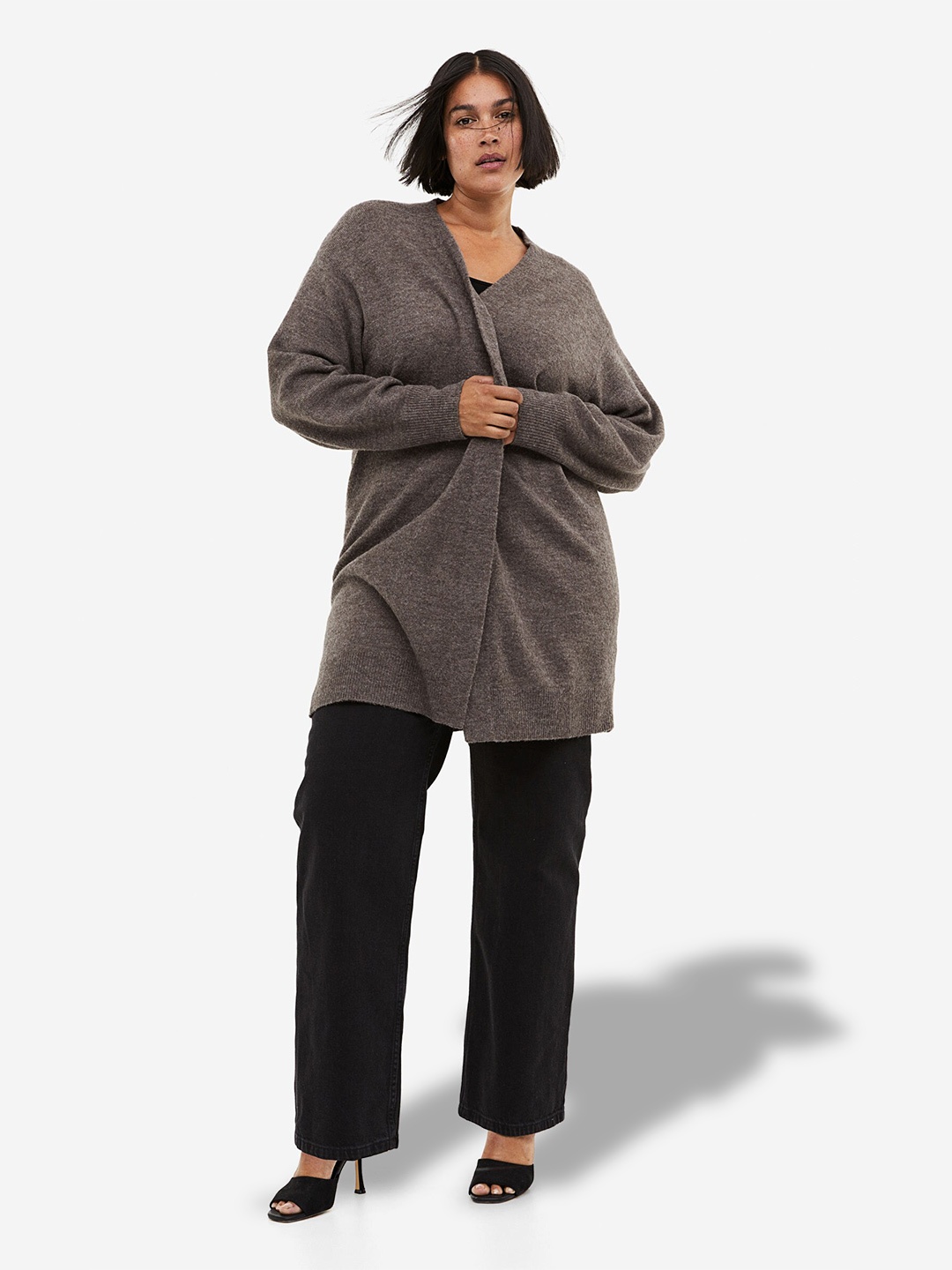

H&M Plus Size Long Cardigan, Beige
