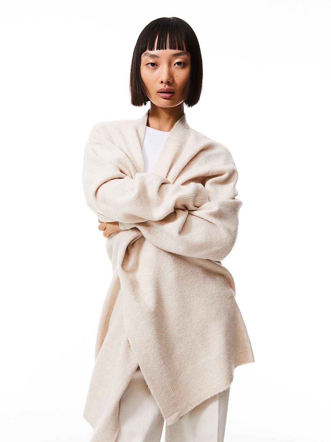 

H&M Long Cardigan, Beige