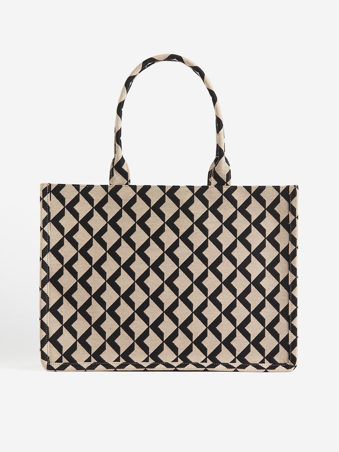 

H&M Jacquard-Weave Shopper, Beige