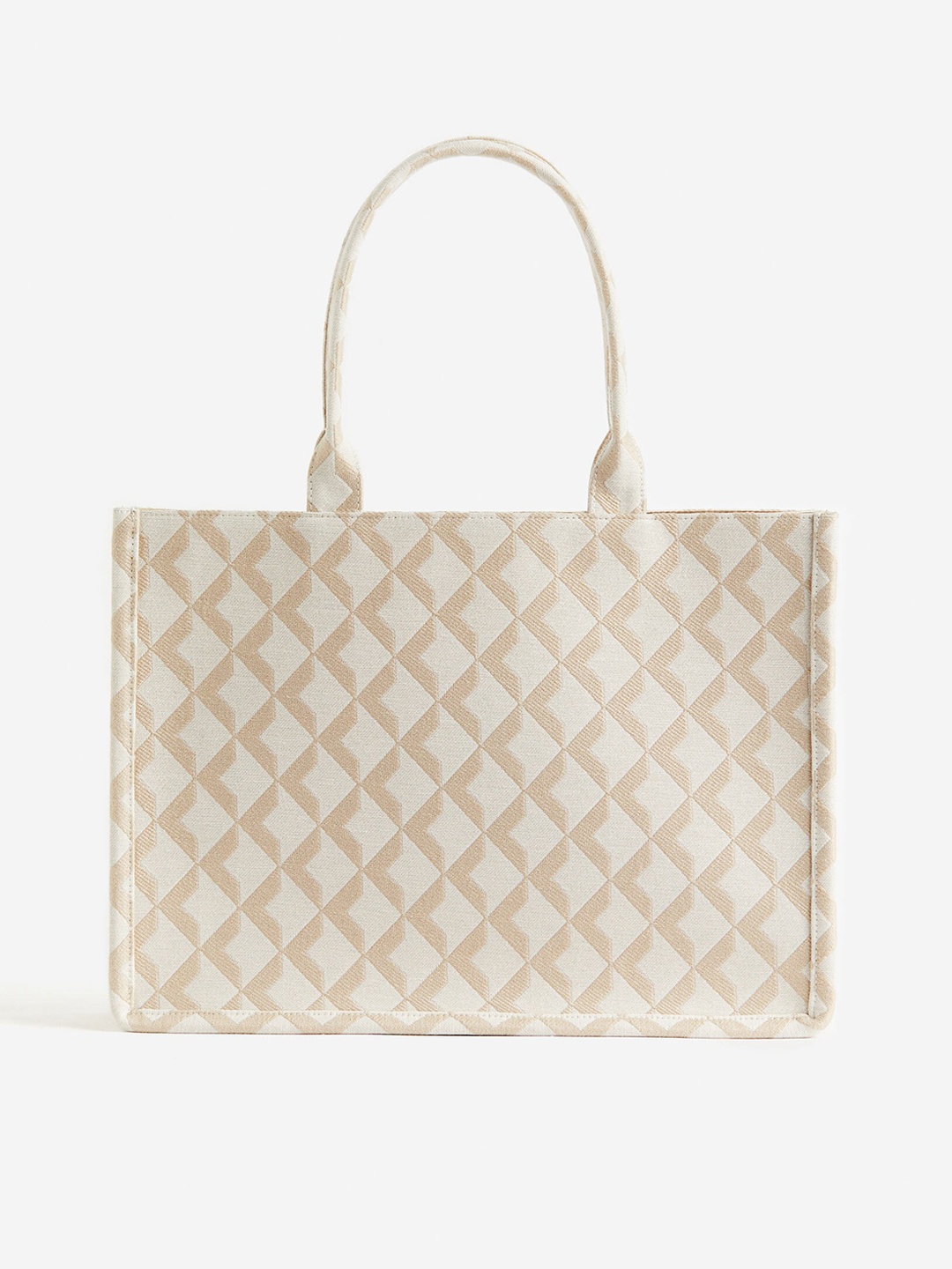 

H&M Jacquard-Weave Shopper, Beige