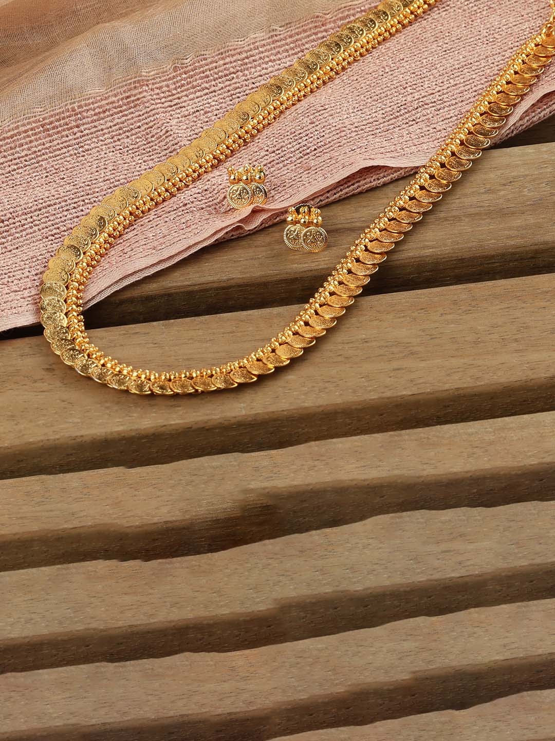

Vriksham Brass-Plated Jewellery Set, Gold