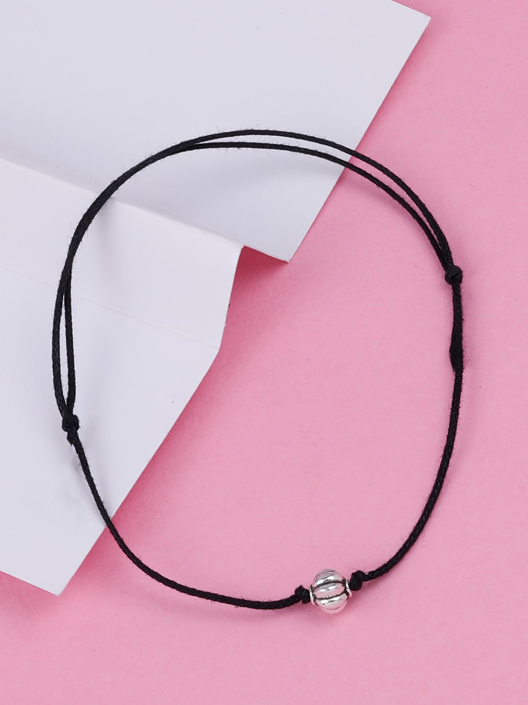 

Silver Shine Set Of 2 Silver-Plated Oxidized Nazariya Anklets